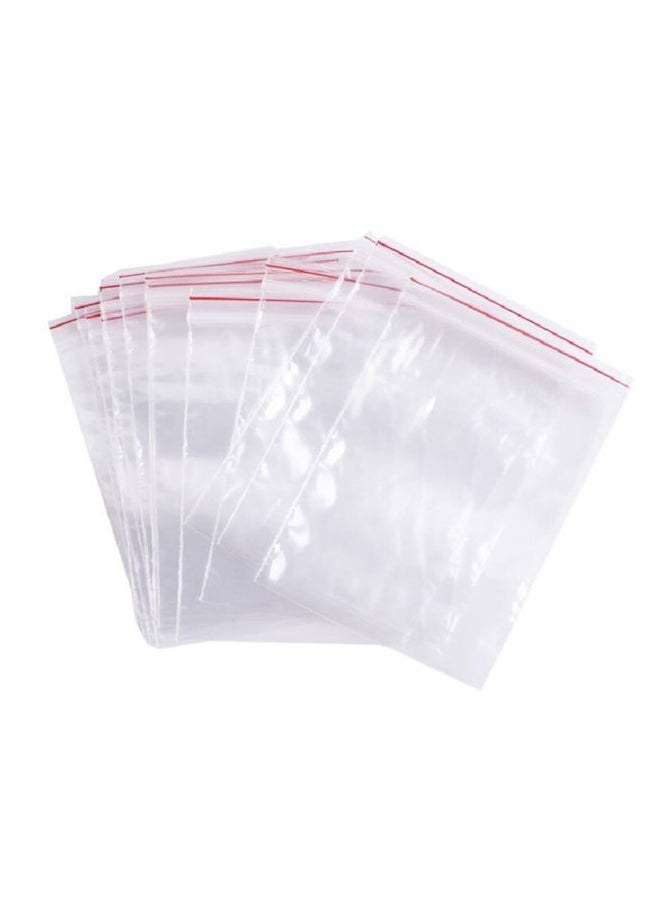 100-Piece Resealable Cellophane Bag Set Clear 20 x 28cm