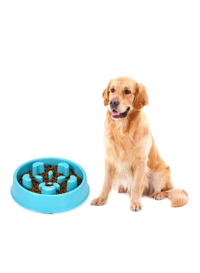 Anti-Choke Slow Bowl Feeder Blue 6.5inch - Image 2