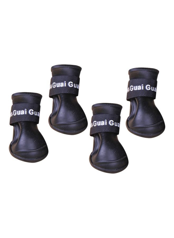 Waterproof Dog Rain Shoes Black XL