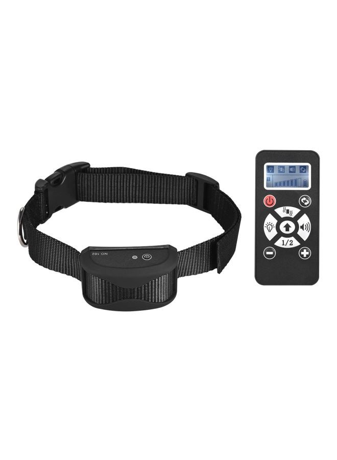 Waterproof Anti-Bark Pet Training Collar With Remote Control Black 18cm - Image 1