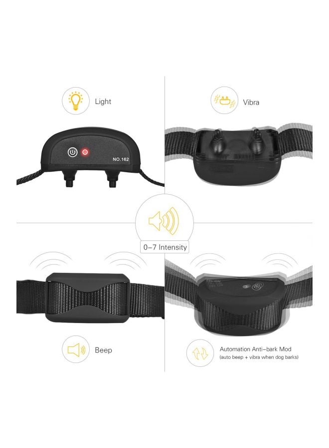 Waterproof Anti-Bark Pet Training Collar With Remote Control Black 18cm - Image 4