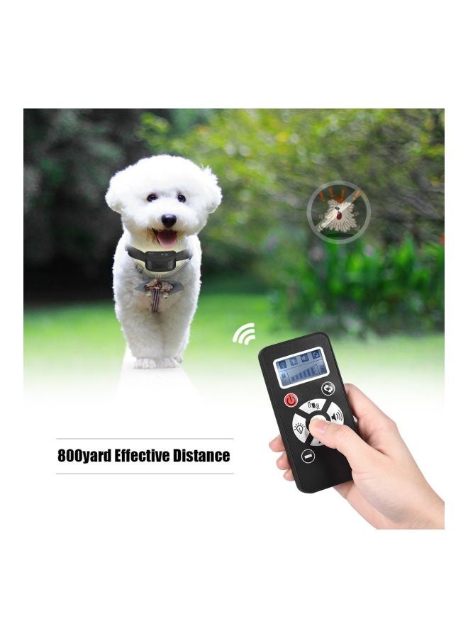 Waterproof Anti-Bark Pet Training Collar With Remote Control Black 18cm - Image 5