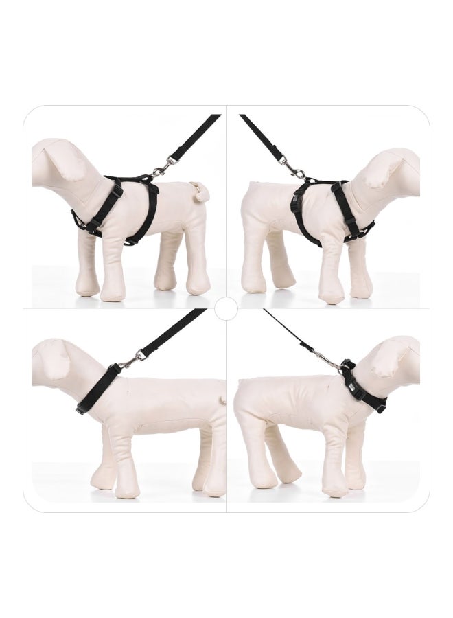 3-Piece Adjustable Collar, Harness And Leash Set Black - Image 5