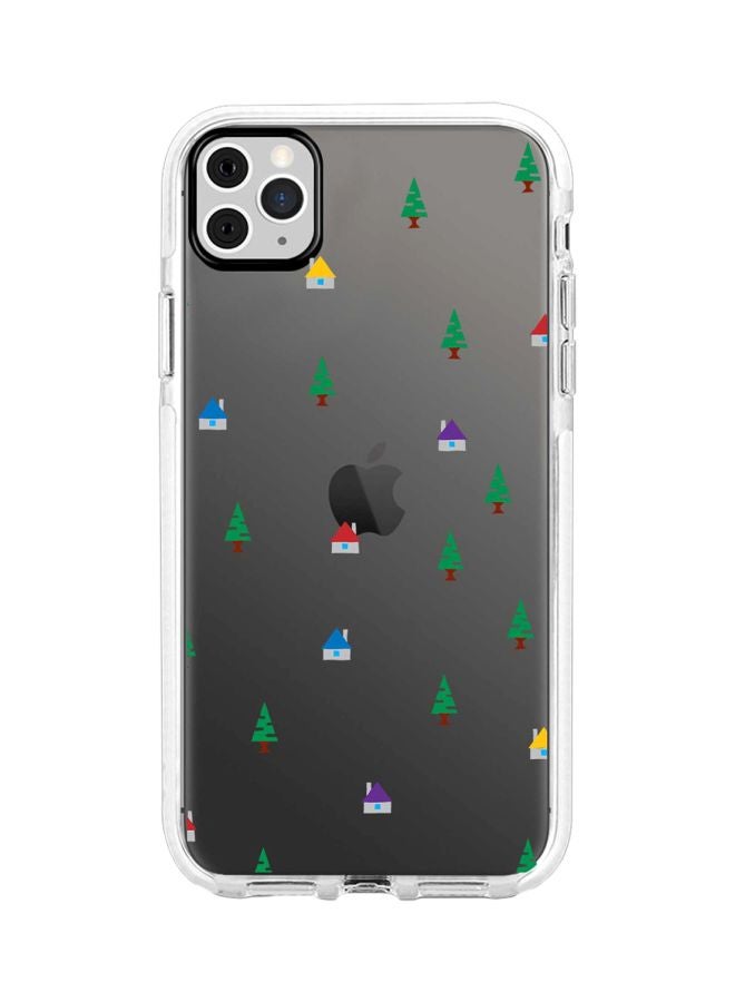 غطاء حماية واقي لهاتف أبل آيفون 11 برو مزين بشكل كوخ خشبي