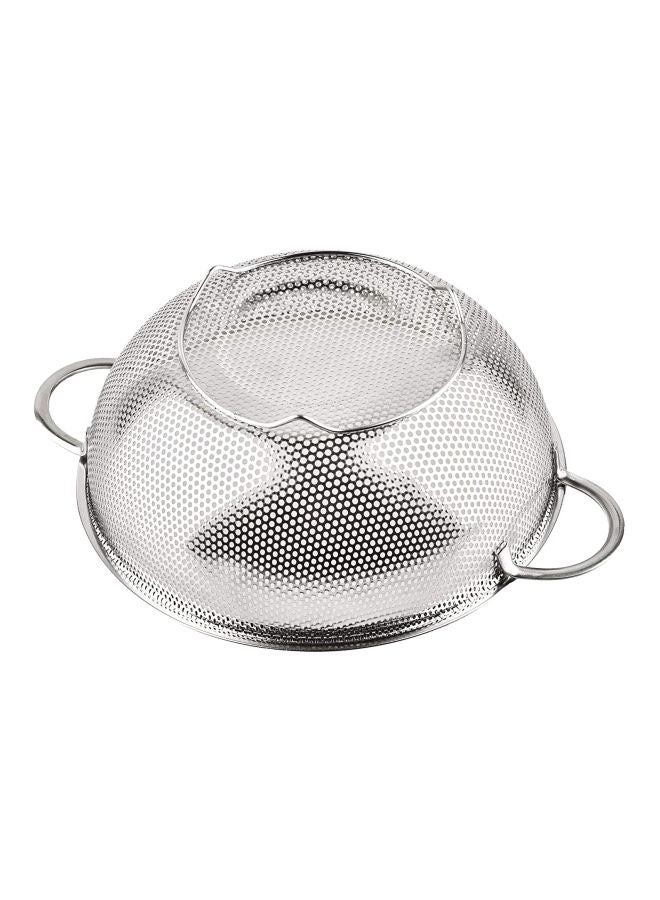 HTH Pack Of 6 Stainless Steel Strainer Colander With Handle Silver - Image 2