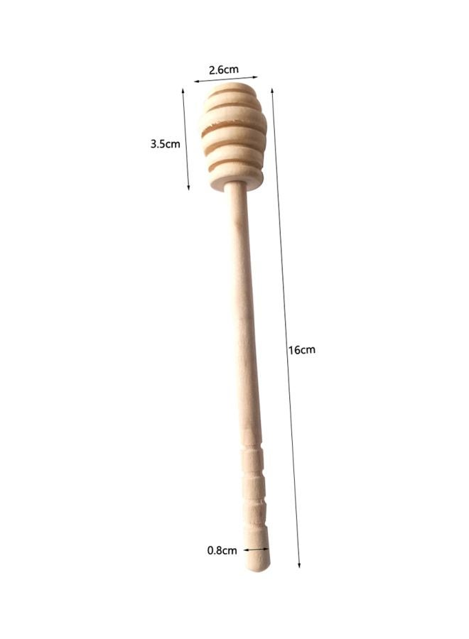 Wooden Honey Dipper Stick Beige  - Image 2