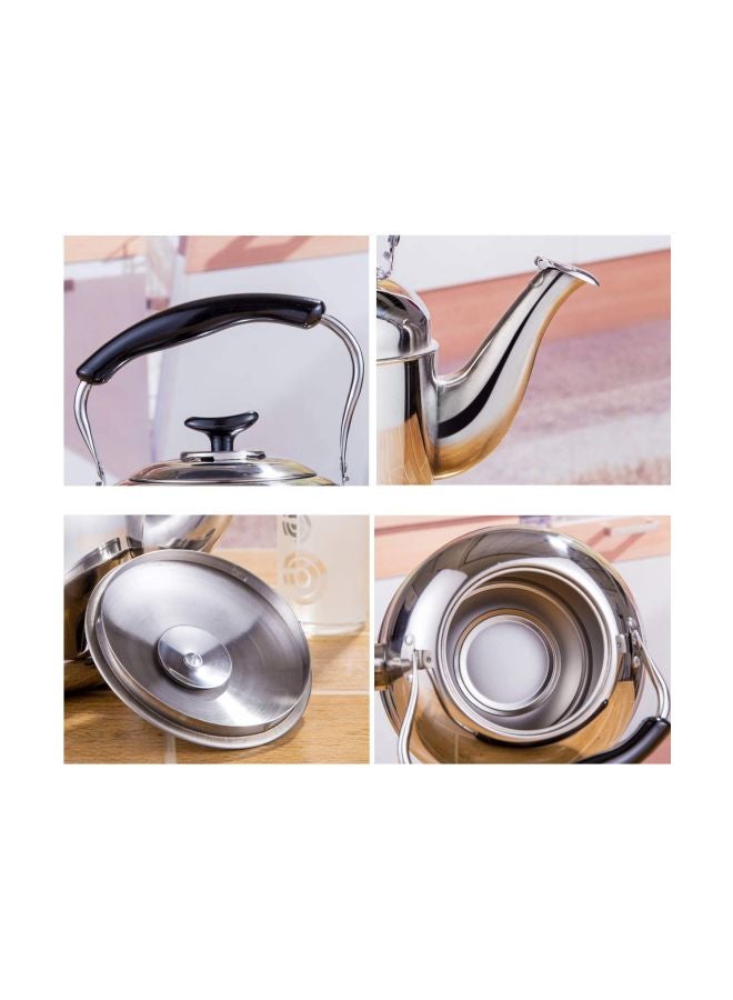 اتش تي اتش إبريق شاي من الستانلس ستيل أسود/ فضي 2لترات - Image 4