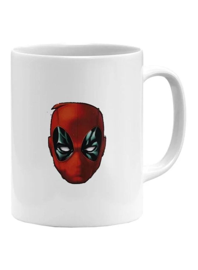 Deadpool Face Mask Printed Mug White/Red/Black