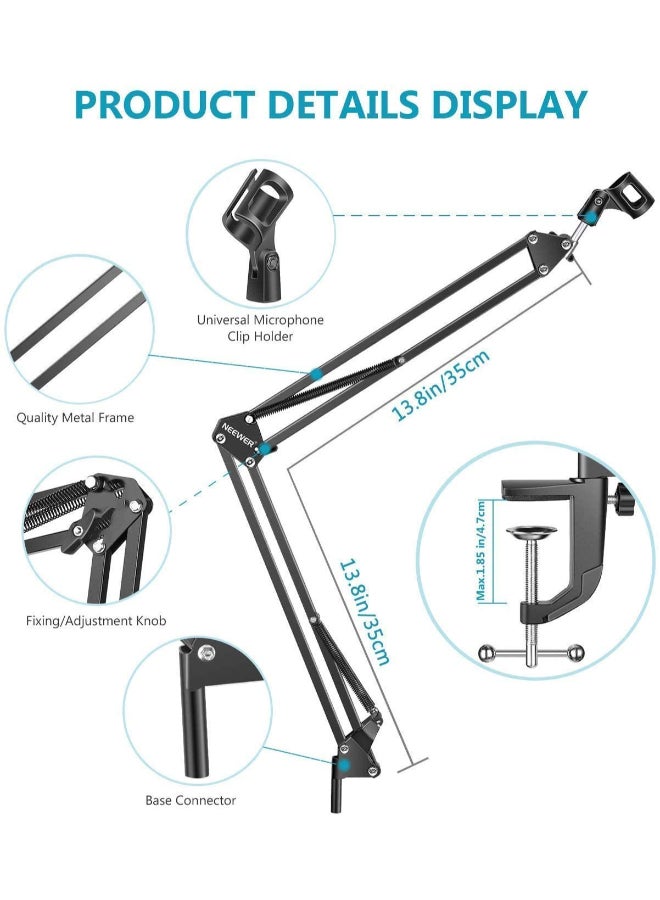 MIKE - Adjustable Microphone Suspension Boom Scissor Arm Stand For Radio Broadcasting - Image 1