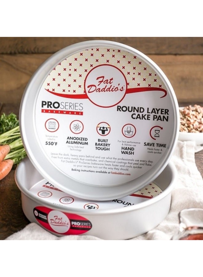 Fat Daddios Round Cake Bakeware Pan White 6 x 2inch - Image 2