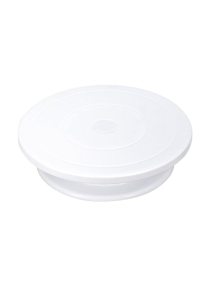 Rotating Cake Decorating Platform Stand white 27.7 x 7 x 27.7cm - Image 1