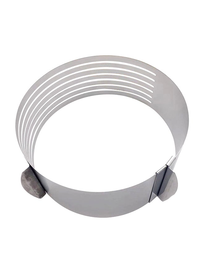 قطاعة كيك متعددة الطبقات وقابلة للتعديل مصنوعة من الستانلس ستيل فضي 25 x 9 x 24.5سم - Image 1