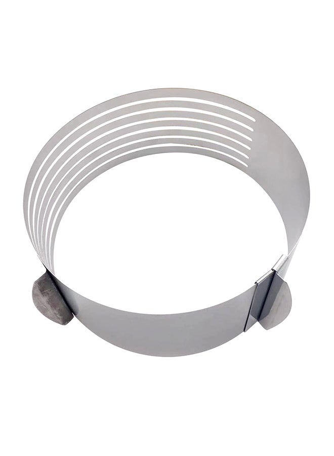 قطاعة كيك متعددة الطبقات وقابلة للتعديل مصنوعة من الستانلس ستيل فضي 16.5 x 8 x 15.5سم - Image 1