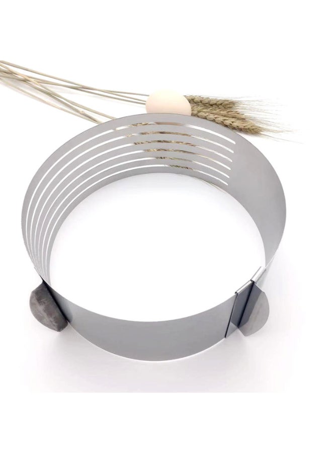 قطاعة كيك متعددة الطبقات وقابلة للتعديل مصنوعة من الستانلس ستيل فضي 16.5 x 8 x 15.5سم - Image 3