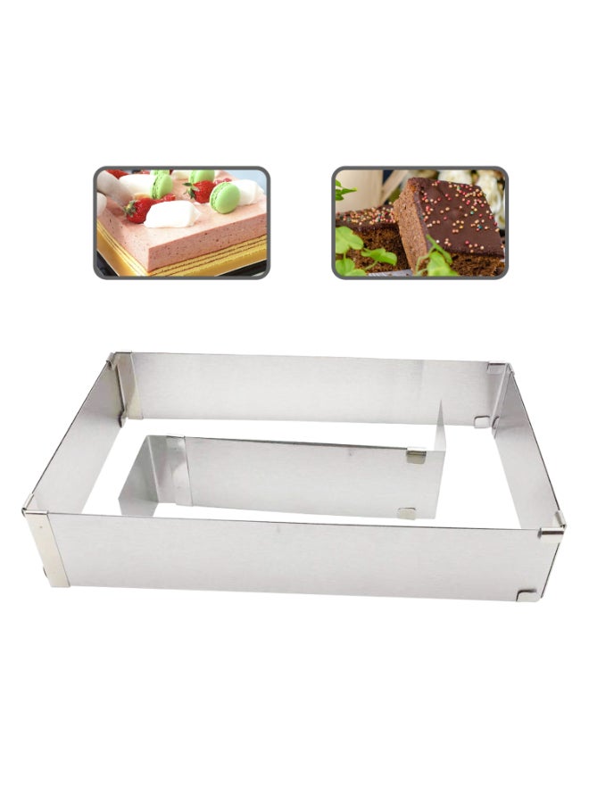 Rectangle Shaped Mousse Cake Cutter Silver 25 x 5 x 15cm - Image 2