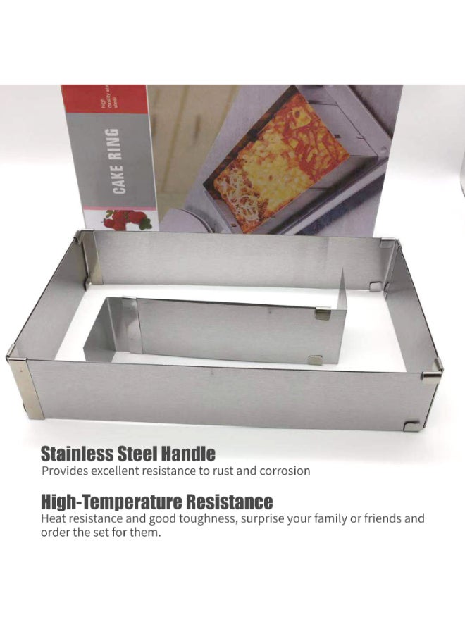 Rectangle Shaped Mousse Cake Cutter Silver 25 x 5 x 15cm - Image 3