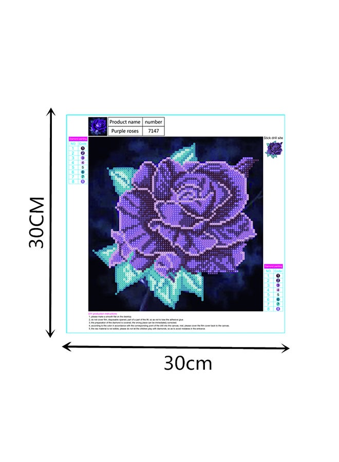 5D Diamond Painting Wall Décor Purple/Black 30 x 30cm - Image 2