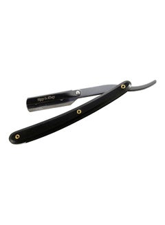 Tips & Toes Professional Straight Edge Barber Razor Black/Silver One Size 
