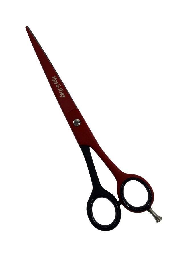 Tips & Toes - Professional Barber Scissors With Case Red/Black - Image 1