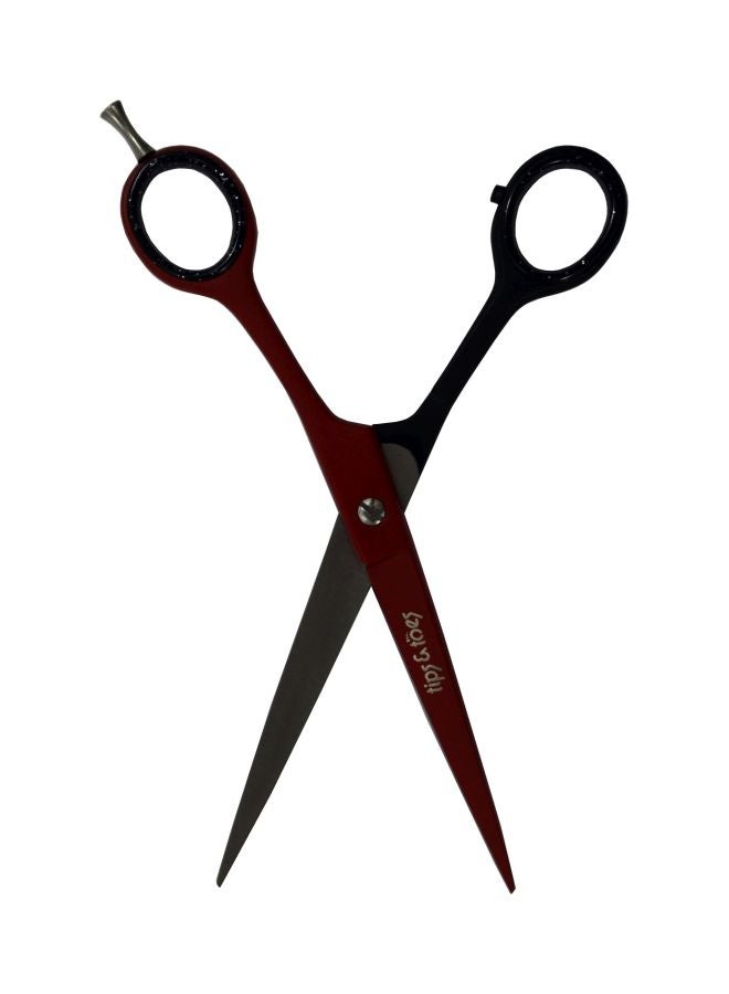Tips & Toes - Professional Barber Scissors With Case Red/Black - Image 1