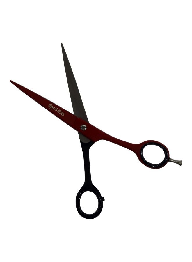 Tips & Toes - Professional Barber Scissors With Case Red/Black - Image 1