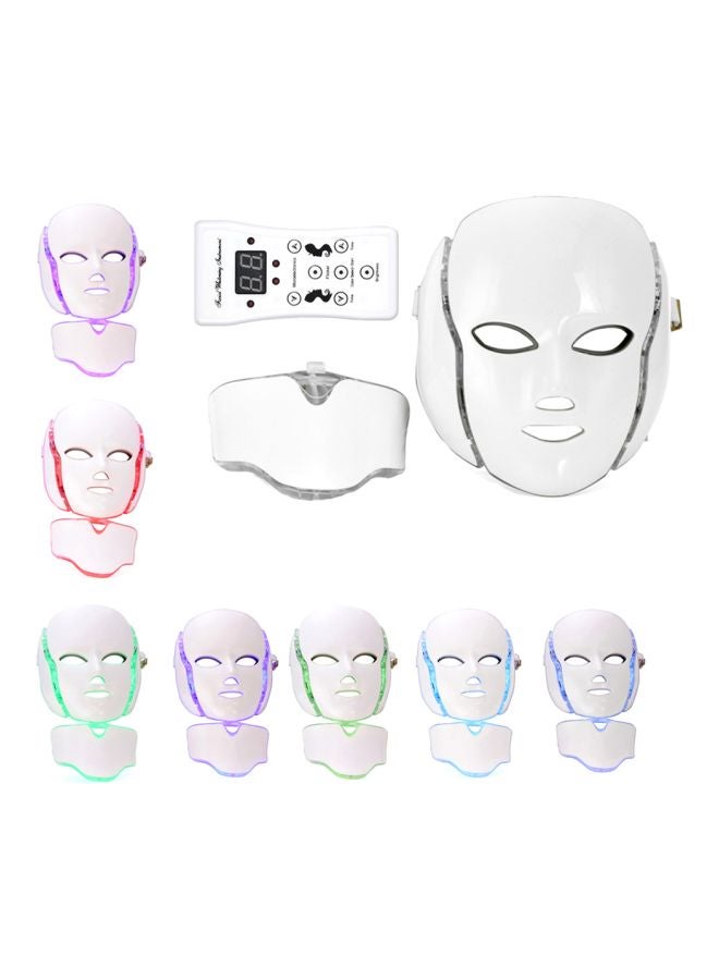 Generic 7-LED Colour Optical Whitening Face Mask With Remote Kit White/Black 230x200mm - Image 1