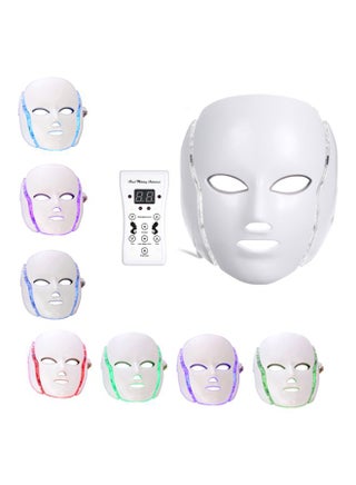 7-LED Colour Optical Whitening Face Mask With Remote Kit White/Black - v1590733889/N37993755A_1
