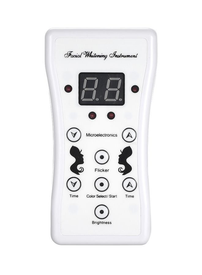 7-LED Colour Optical Whitening Face Mask With Remote Kit White/Black
