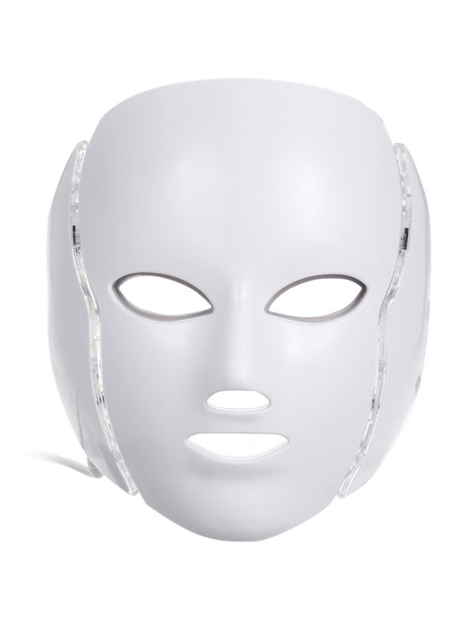 7-LED Colour Optical Whitening Face Mask With Remote Kit White/Black