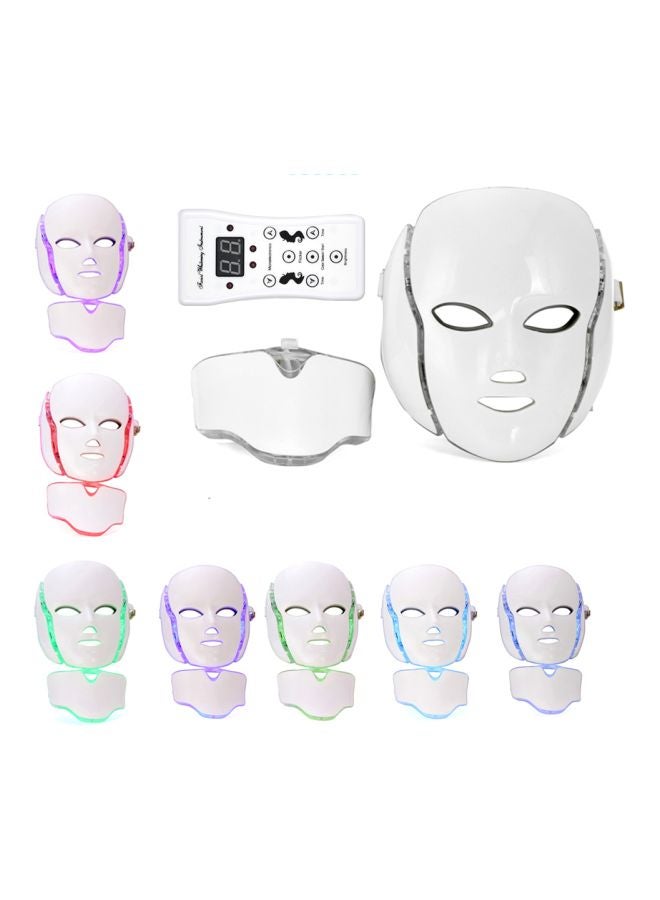 Generic 7-LED Colour Optical Whitening Face Mask With Remote Kit White/Black 230x200mm  - Image 1