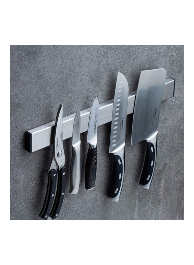 Magnetic Wall Mount Knife Holder Silver 31cm - Image 4
