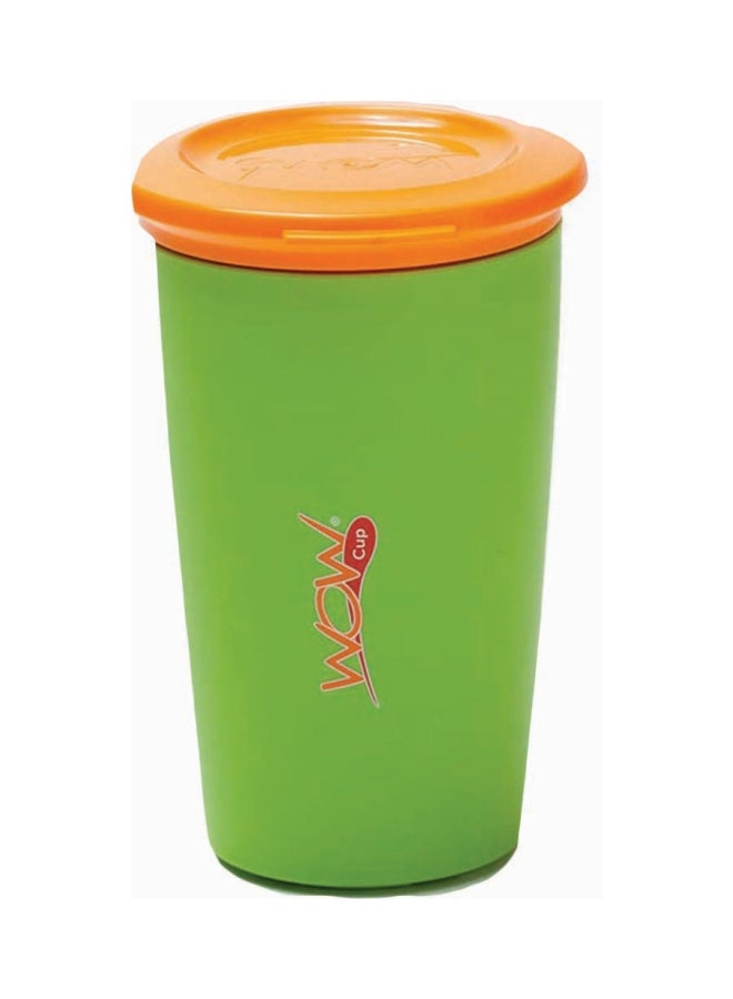 WOW GEAR Plastic Drinking Tumbler Green/Orange 12x8x20cm  - Image 1