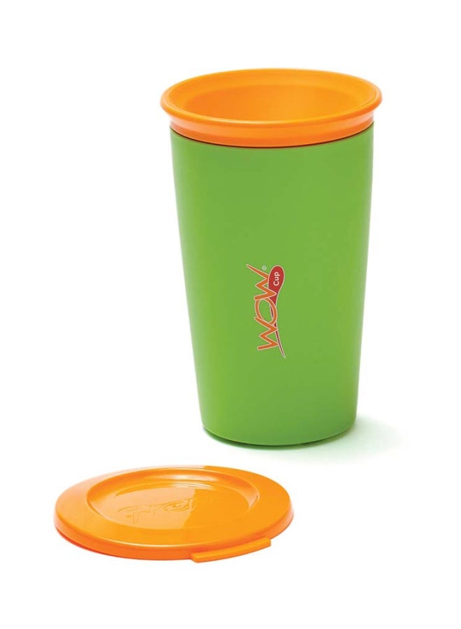 WOW GEAR Plastic Drinking Tumbler Green/Orange 12x8x20cm  - Image 2