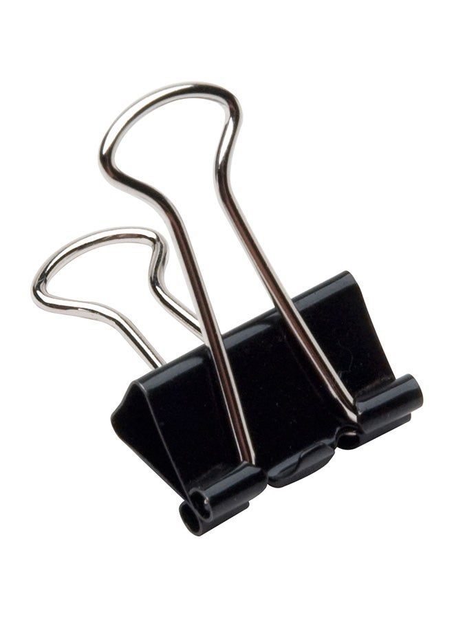 Deluxe Amt 12-Piece Binder Clip Set Black/Silver 
