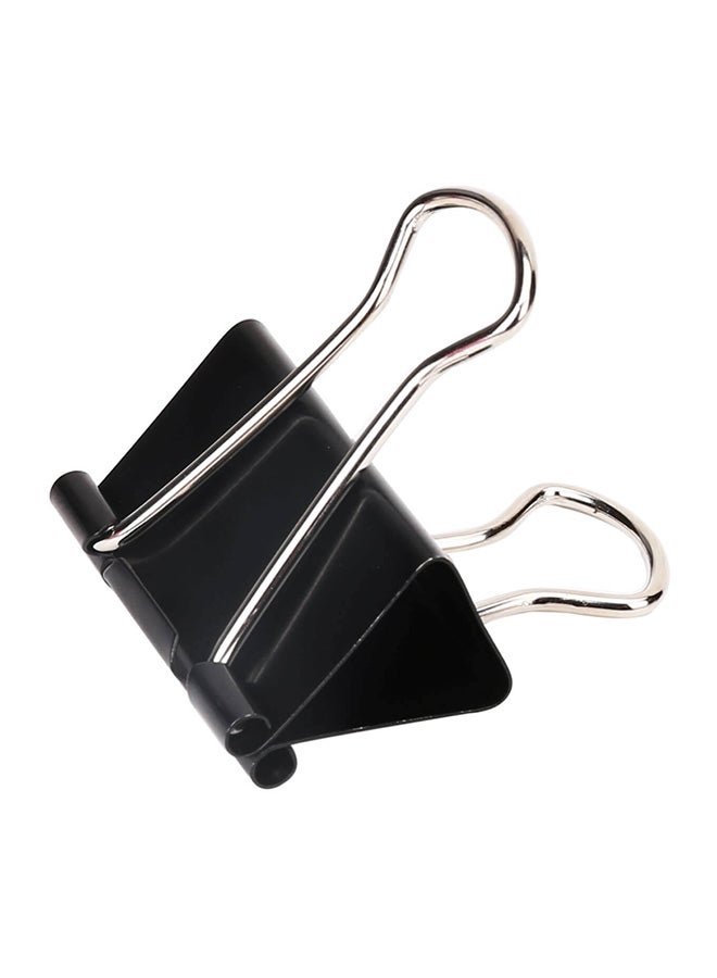 Deluxe Amt 12-Piece Binder Clip Set Black/Silver 