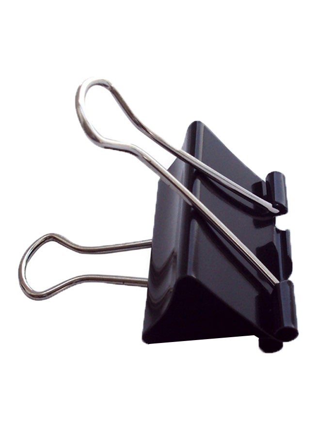 Deluxe Amt 12-Piece Binder Clip Set Black/Silver 