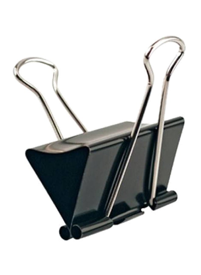Deluxe Amt - 12-Piece Binder Clip Set Black/Silver - Image 1