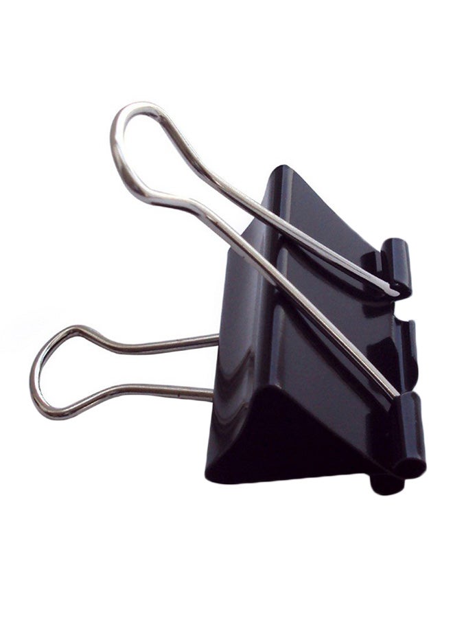 Deluxe Amt - 12-Piece Binder Clip Set Black/Silver - Image 1