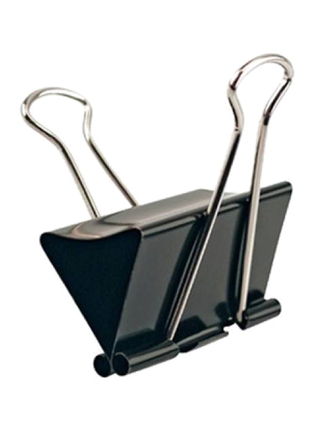 Deluxe Amt 12-Piece Binder Clip Set Black/Silver 