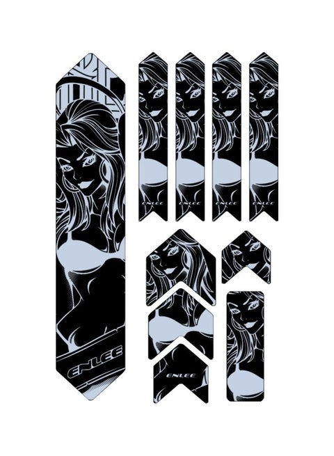 10-Piece Reflective Bike Fork Stickers