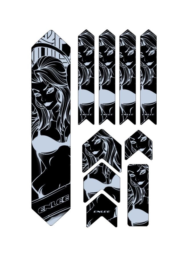 10-Piece Reflective Bike Fork Stickers