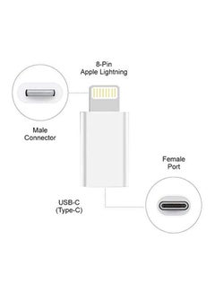 iends Lightning To Type-C Adapter White  - Image 2