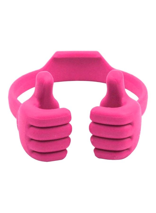 Rubik Thumb Ok Designed Mobile Phone Holder Dark Pink - Image 1