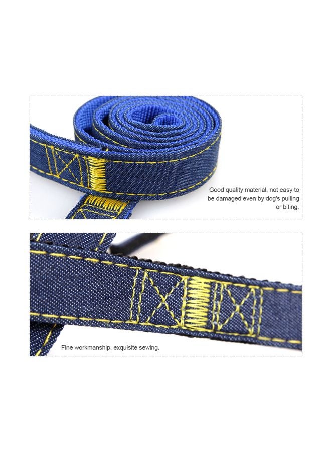 3-Piece Adjustable Dog Leash Set Blue 1.2meter - Image 2