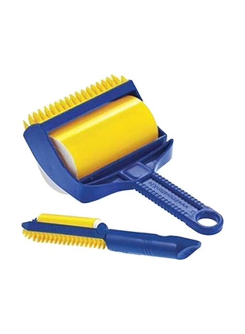 2-Piece Reusable Lint Roller Set Yellow/Blue