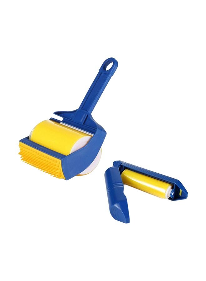 ستيكي بودي طقم بكرة جمع الوبر قابلة لإعادة الاستخدام من قطعتين أصفر/أزرق