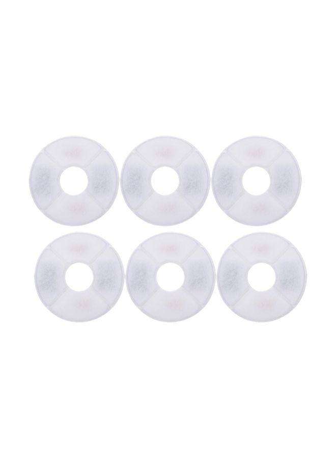 Generic 6-Piece Replacement Filters For Flower Fountain Set White 14x8x13cm  - Image 1