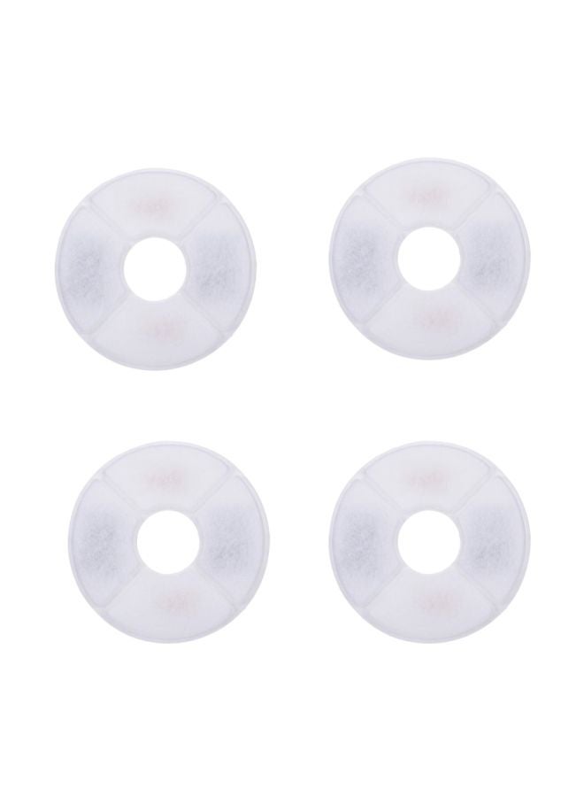 Generic 4-Piece Replacement Filters For Flower Fountain Set White 14x8x13cm  - Image 1