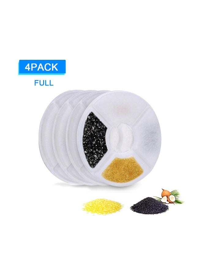 Generic 4-Piece Replacement Filters For Flower Fountain Set White 14x8x13cm  - Image 3