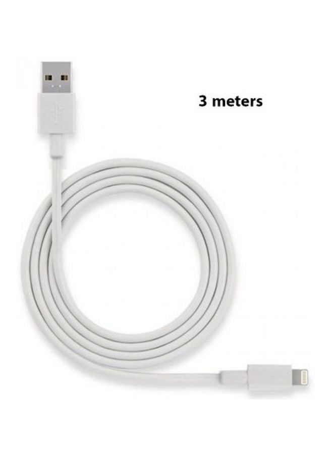 Lightning Data Sync Charging Cable White - Image 2